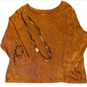 Coldwater Creek Women’s Sweater and Jewelry Ensemble